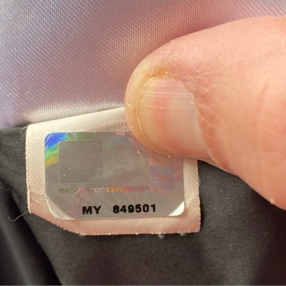 North Face Coat Woman Large Black Hyvent Down Filled Adjustable Pockets NO HOOD - Picture 13 of 16